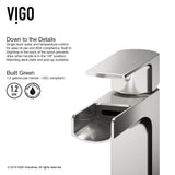VIGO Amada Single Handle Vessel Single Hole Bathroom Sink Faucet, WaterSense Certified, Chrome image 6