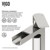 VIGO Amada Single Handle Vessel Single Hole Bathroom Sink Faucet, WaterSense Certified, Chrome image 7