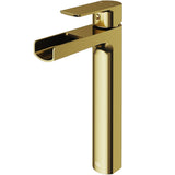 VIGO Amada Single Handle Vessel Sink Bathroom Faucet, Matte Brushed Gold image 2
