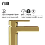 VIGO Amada Single Handle Vessel Sink Bathroom Faucet, Matte Brushed Gold image 5