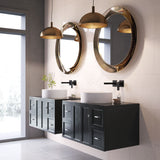 VIGO Anvil Matte Stone Round Composite Vessel Bathroom Sink/Basin with Deep Bowl, White image 4