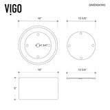 VIGO Anvil Matte Stone Round Composite Vessel Bathroom Sink/Basin with Deep Bowl, White image 7