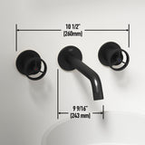 VIGO Anvil MatteStone Round White Composite Bathroom Sink/Basin Set with Cass Wall Mount Faucet and Pop-Up Drain image 5