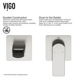 VIGO Atticus Brushed Nickel Wall Mount Bathroom Faucet image 3