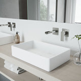 VIGO Atticus Brushed Nickel Wall Mount Bathroom Faucet image 7