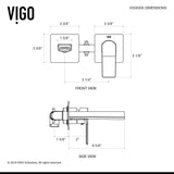 VIGO Atticus Brushed Nickel Wall Mount Bathroom Faucet image 8