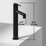 VIGO Basilica Gothic ConcretoStone Grey Bathroom Sink/Basin Set with Sterling Faucet and Rectangular Vessel image 5