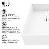 VIGO Bryant MatteStone 15x15-in Deep White Bathroom Sink/Basin with Square Vessel image 3