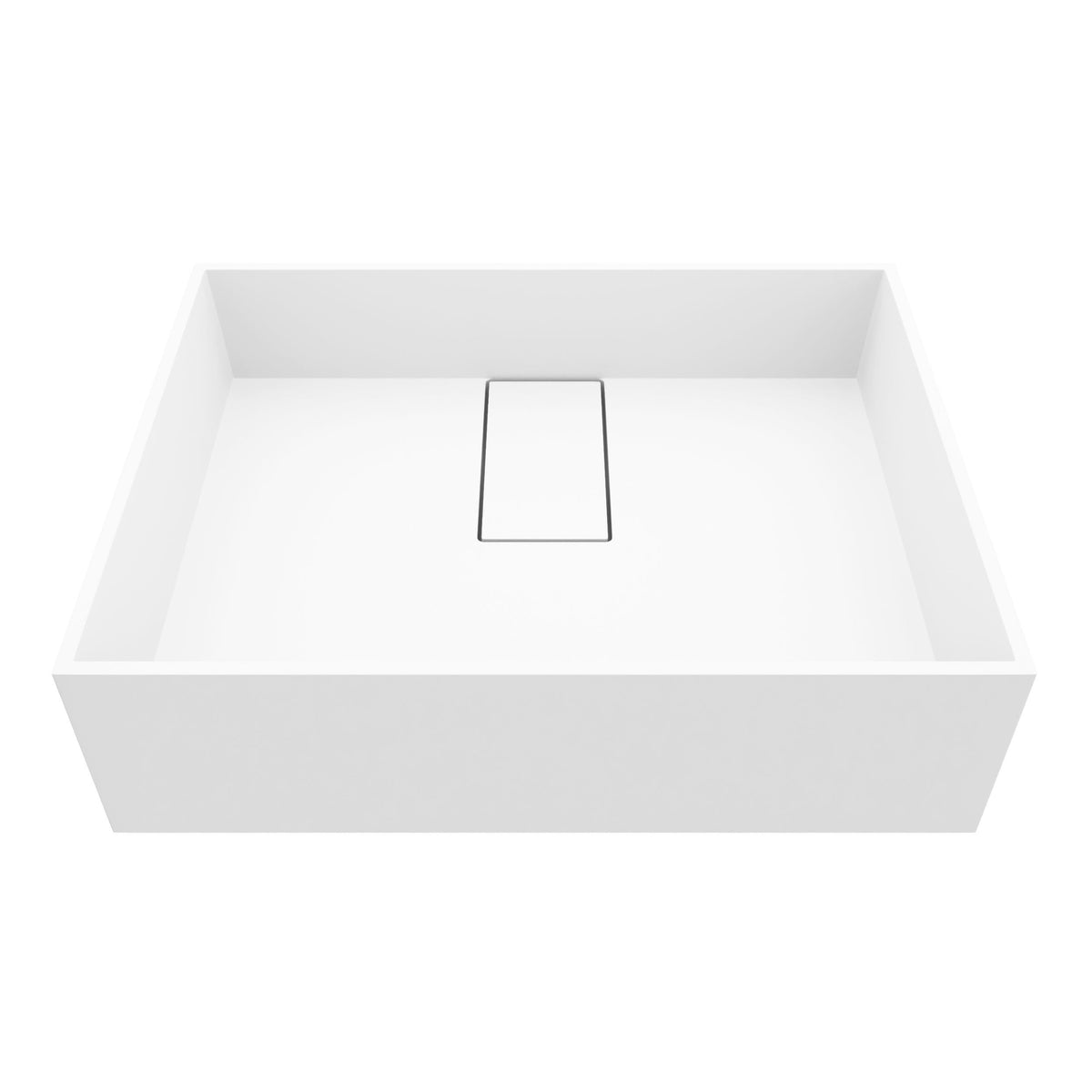 VIGO Bryant MatteStone 17x13-in Deep White Bathroom Sink/Basin with Rectangular Vessel