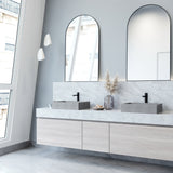 VIGO Coca Gothic ConcretoStone 19x15-in Deep Grey Bathroom Sink/Basin with Rectangular Vessel image 6