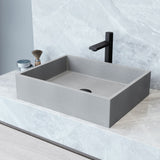 VIGO Coca Gothic ConcretoStone 19x15-in Deep Grey Bathroom Sink/Basin with Rectangular Vessel image 7