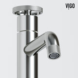VIGO Coca Gothic ConcretoStone Grey Bathroom Sink/Basin Set with Cass Faucet and Rectangular Vessel image 4