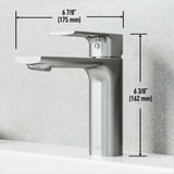 VIGO Davidson Single Handle Single Hole Bathroom Sink Faucet, WaterSense Certified, Brushed Nickel image 3