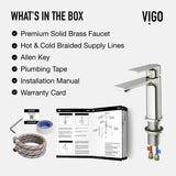 VIGO Davidson Single Handle Single Hole Bathroom Sink Faucet, WaterSense Certified, Brushed Nickel image 6