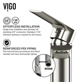 VIGO Davidson Single Handle Single Hole Bathroom Sink Faucet, WaterSense Certified, Brushed Nickel image 8