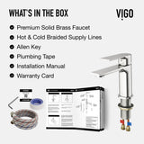 VIGO Davidson Single Handle Single Hole Bathroom Sink Faucet, WaterSense Certified, Chrome image 5