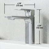VIGO Davidson Single Handle Single Hole Bathroom Sink Faucet, WaterSense Certified, Chrome image 7