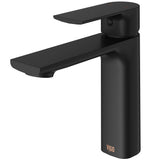 VIGO Davidson Single Handle Single Hole Bathroom Sink Faucet, WaterSense Certified, Matte Black