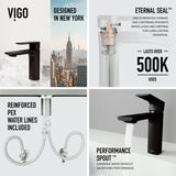VIGO Davidson Single Handle Single Hole Bathroom Sink Faucet, WaterSense Certified, Matte Black image 3