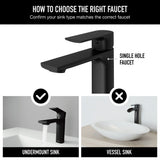 VIGO Davidson Single Handle Single Hole Bathroom Sink Faucet, WaterSense Certified, Matte Black image 4