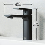 VIGO Davidson Single Handle Single Hole Bathroom Sink Faucet, WaterSense Certified, Matte Black image 6