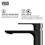 VIGO Davidson Single Handle Single Hole Bathroom Sink Faucet, WaterSense Certified, Matte Black image 7