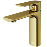 VIGO Davidson Single Handle Single Hole Bathroom Sink Faucet, WaterSense Certified, Matte Gold