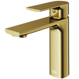VIGO Davidson Single Handle Single Hole Bathroom Sink Faucet, WaterSense Certified, Matte Gold image 2