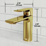 VIGO Davidson Single Handle Single Hole Bathroom Sink Faucet, WaterSense Certified, Matte Gold image 3