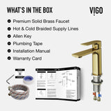 VIGO Davidson Single Handle Single Hole Bathroom Sink Faucet, WaterSense Certified, Matte Gold image 5