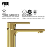 VIGO Davidson Single Handle Single Hole Bathroom Sink Faucet, WaterSense Certified, Matte Gold image 7
