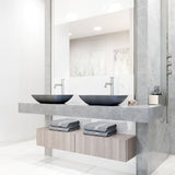 VIGO Duomo Gothic ConcretoStone Grey Bathroom Sink/Basin Set with Cass Faucet and Rectangular Vessel image 7