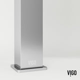 VIGO Duomo Gothic ConcretoStone Grey Bathroom Sink/Basin Set with Dunn Faucet and Rectangular Vessel image 4