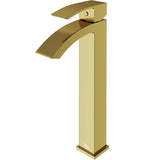 VIGO Duris Single Handle Vessel Sink Bathroom Faucet with Deck Plate, Matte BGold