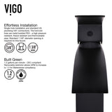 VIGO Duris Single Handle Vessel Sink Bathroom Faucet with Deck Plate, Matte Black image 6