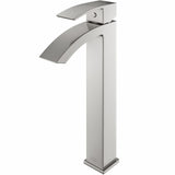 VIGO Duris Vessel Single Handle Vessel Sink Bathroom Faucet with Deck Plate, Brushed Nickel image 2