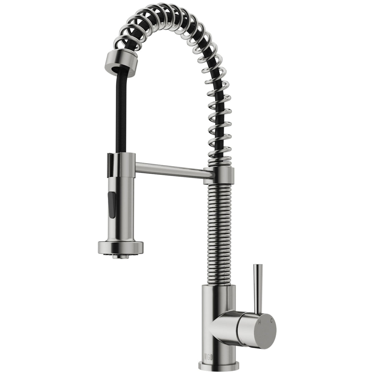 VIGO Edison Pull-Down Spray Kitchen Faucet, Stainless Steel