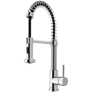 VIGO Edison Single Handle Pull Down Kitchen Faucet, Chrome