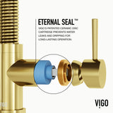 VIGO Edison Single Handle Pull Down Sprayer Kitchen Faucet, Matte Gold image 7