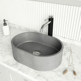 VIGO Giralda Gothic ConcretoStone 16x11-in Deep Grey Bathroom Sink/Basin with Rectangular Vessel image 5