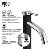VIGO Giralda Gothic ConcretoStone Grey Bathroom Sink/Basin Set with Lexington Faucet and Oval Composite Vessel image 7