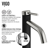 VIGO Glass Grey Onyx Bathroom Sink/Basin Set with Lexington Faucet and Rectangular Vessel image 5