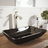 VIGO Glass Grey Onyx Bathroom Sink/Basin Set with Linus Faucet and Rectangular Vessel image 8