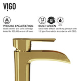 VIGO Glass Grey Onyx Bathroom Sink/Basin Set with Matte Gold Niko Faucet and Rectangular Vessel image 3
