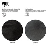 VIGO Glass Grey Onyx Bathroom Sink/Basin Set with Matte Gold Niko Faucet and Rectangular Vessel image 8