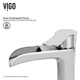 VIGO Glass Grey Onyx Bathroom Sink/Basin Set with Niko Faucet and Rectangular Vessel image 2