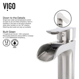 VIGO Glass Grey Onyx Bathroom Sink/Basin Set with Niko Faucet and Round Vessel image 6
