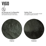 VIGO Glass Grey Onyx Bathroom Sink/Basin Set with Niko Faucet and Round Vessel image 7