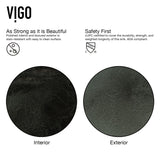 VIGO Glass Rectangular Vessel Bathroom Sink/Basin, Grey Onyx image 4