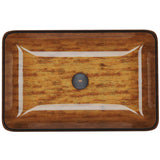 VIGO Glass Rectangular Vessel Bathroom Sink/Basin with Rounded Edges & Deep Bowl, Amber Sunset image 2